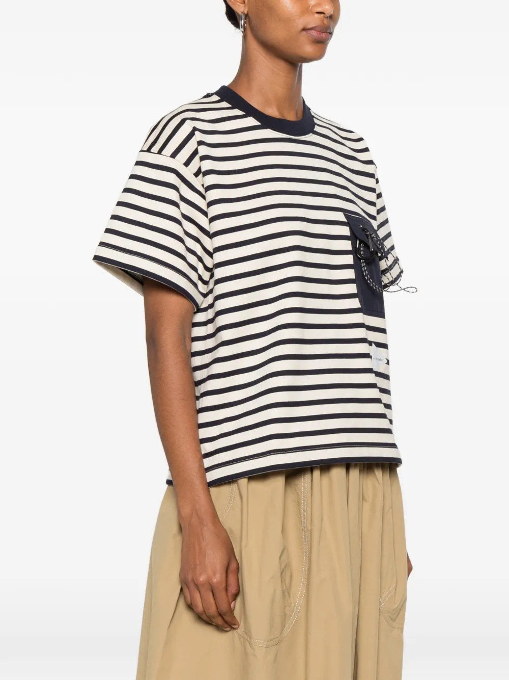  And Wander Camiseta A Rayas - Azul 
