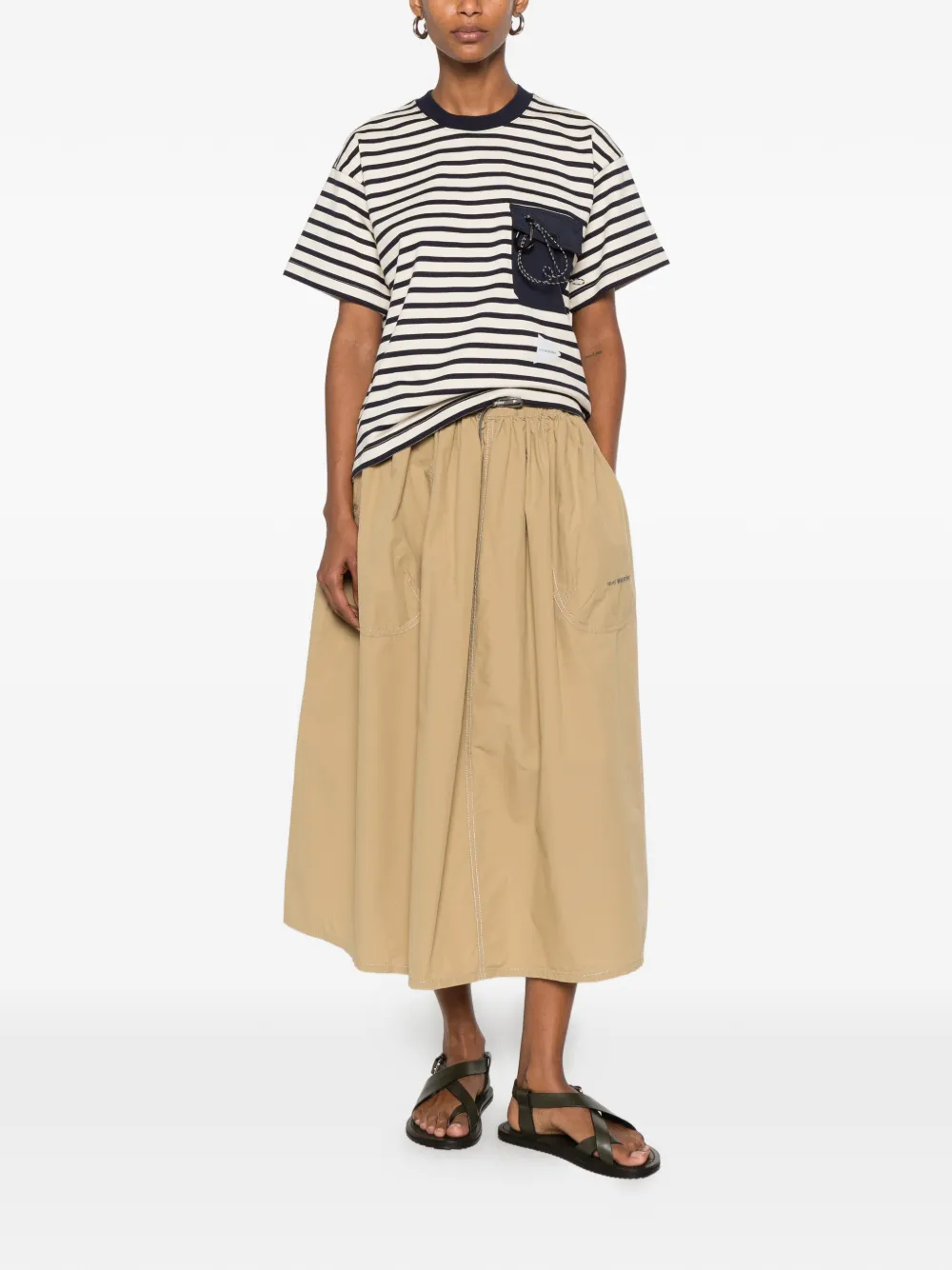  And Wander Camiseta A Rayas - Azul 