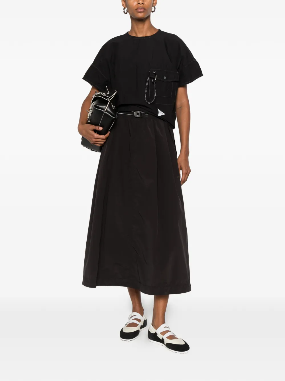 and Wander Cargo midi-rok Zwart