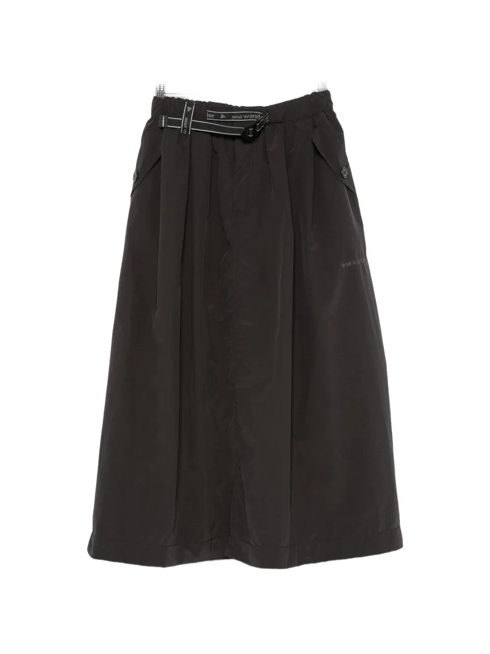 and Wander cargo midi skirt - Nero