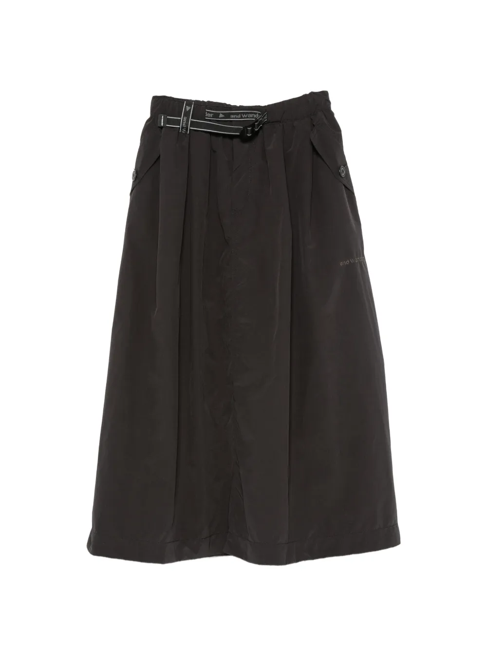and Wander cargo midi skirt - Nero