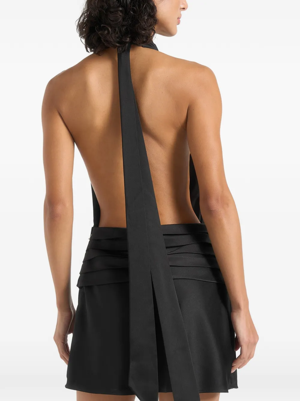Manière De Voir Christelle mini-jurk met open achterkant Zwart
