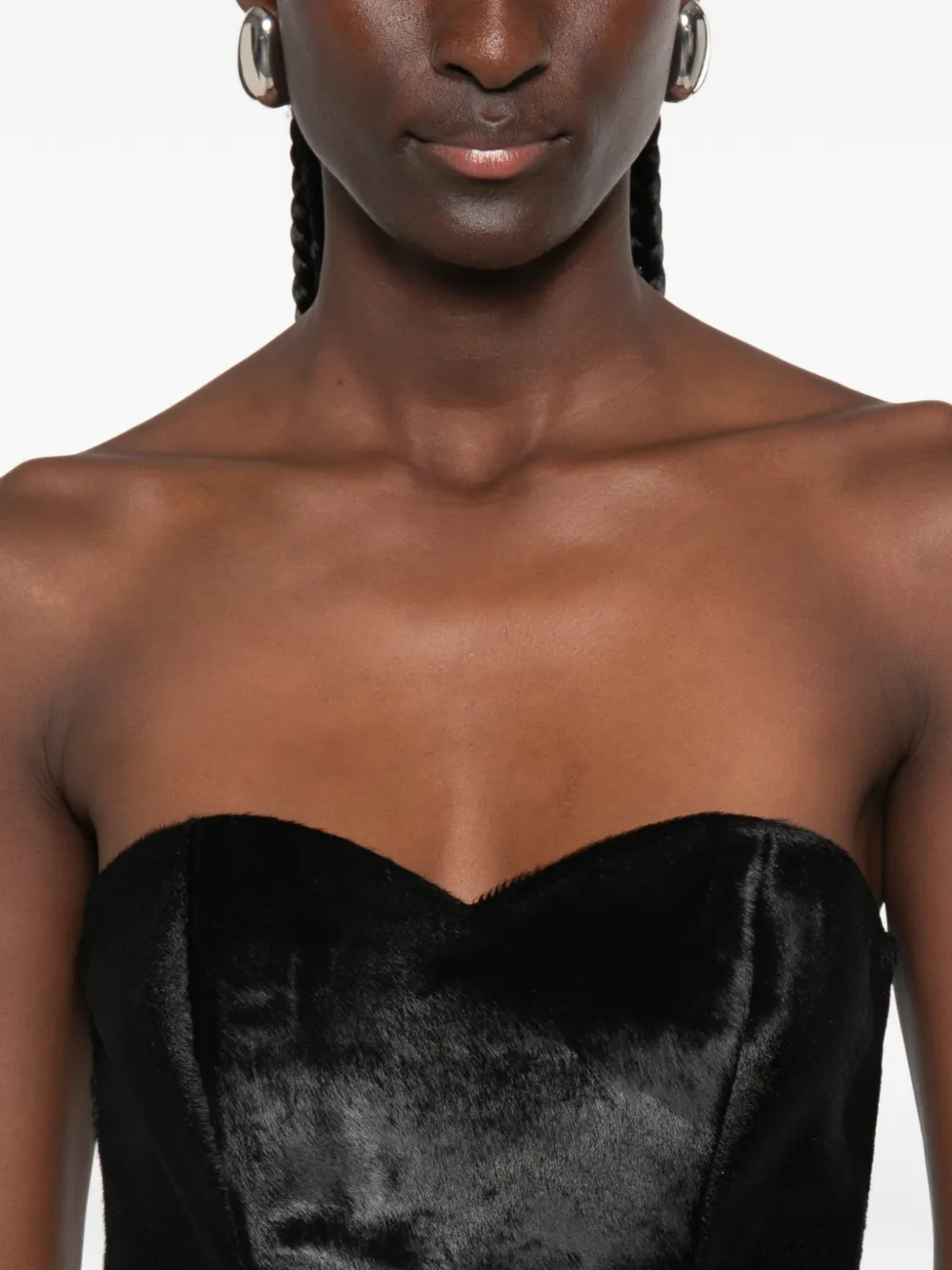 Vestiaire d'un Oiseau Libre Strapless mini-jurk Zwart