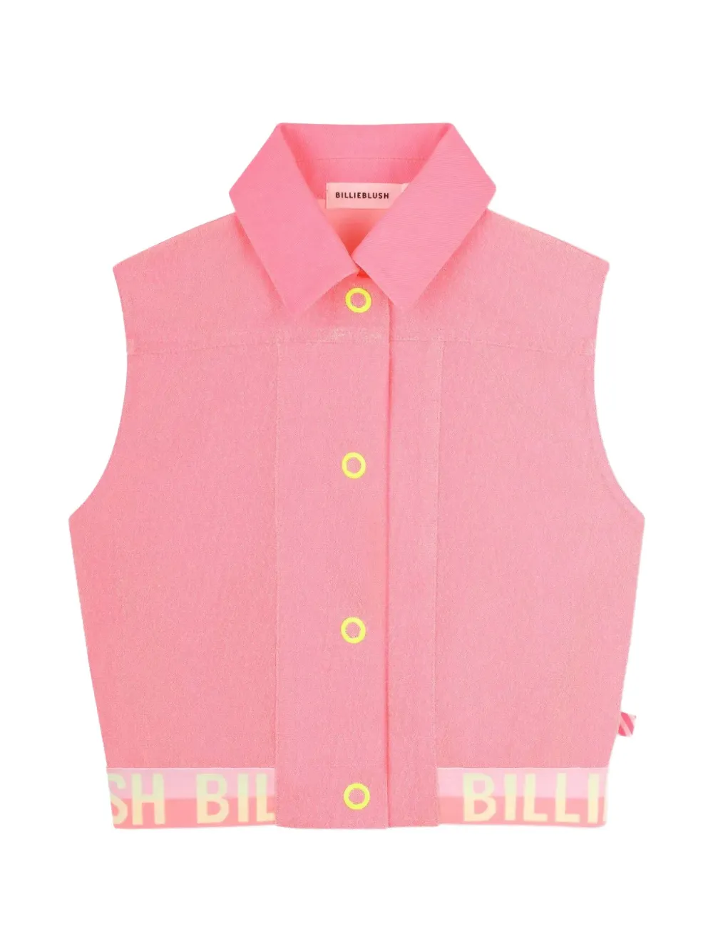 Billieblush Gilleaf logo-hem sleeveless jacket - Pink