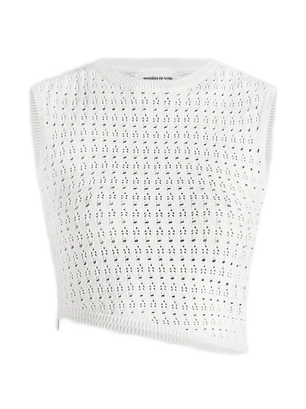 Manière De Voir Eugenie pointelle asymmetric top - Bianco