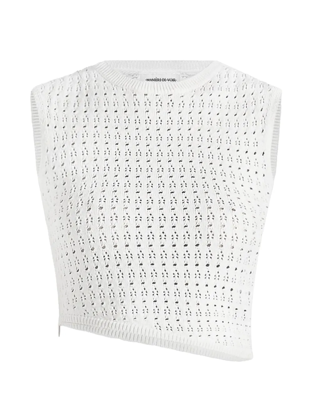 Manière De Voir Eugenie pointelle asymmetric top - Bianco