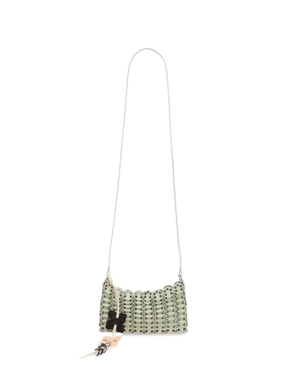 Rabanne disc-embellished cross body bag - Verde