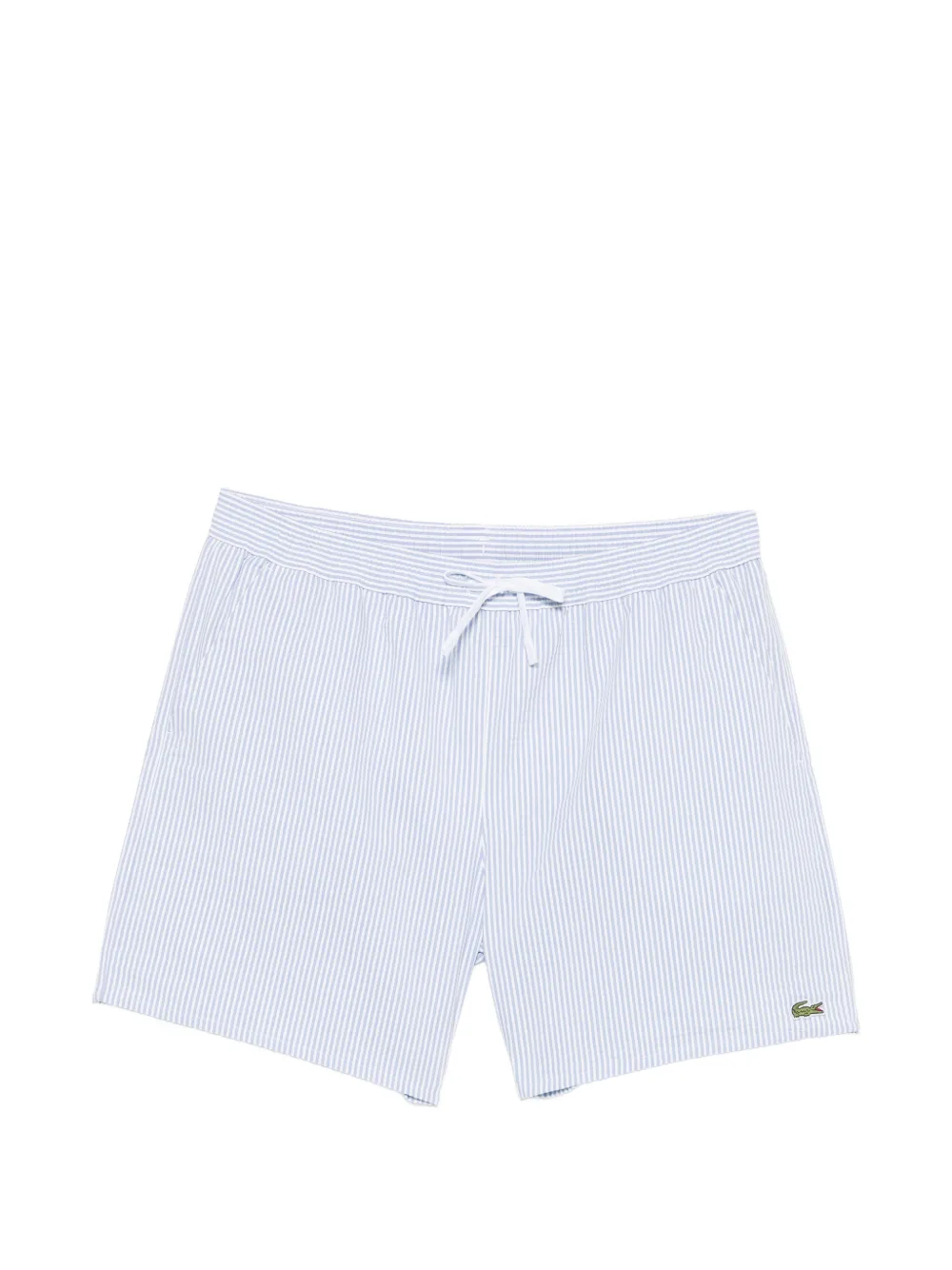Lacoste striped logo-embroidered swim shorts - Blu