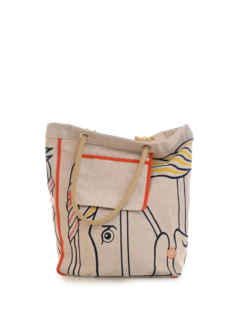 Hermès Pre-Owned 2025-2026 Toile H Quadrige Beach Bag tote bag - Neutrals