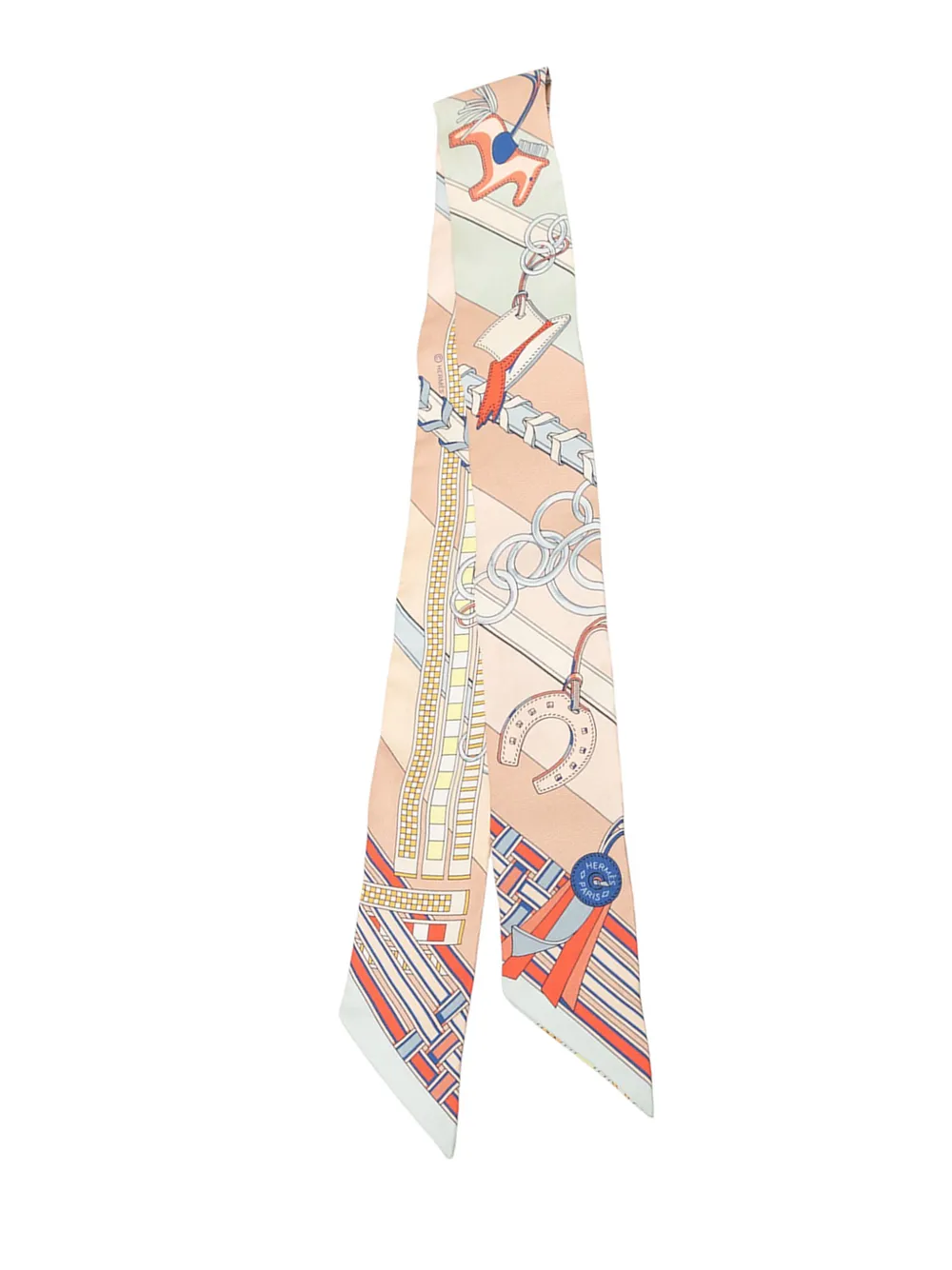 Hermès Pre-Owned 20th Century Brides et Gris Gris Silk Twilly Scarf scarves - Toni neutri