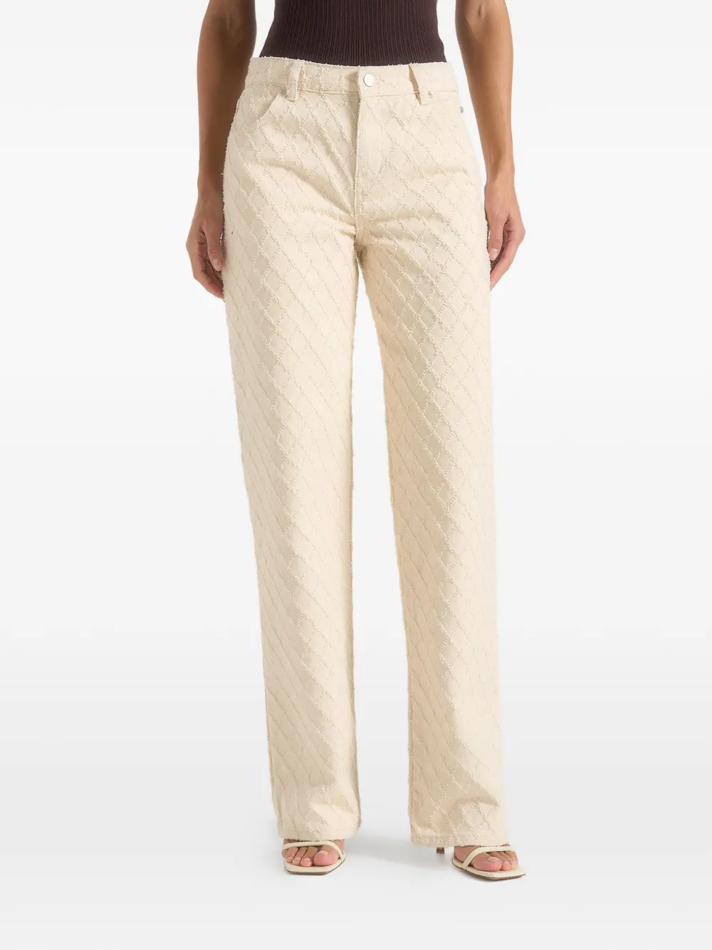 Manière De Voir Elyssa diamond-stitch jeans - Toni neutri