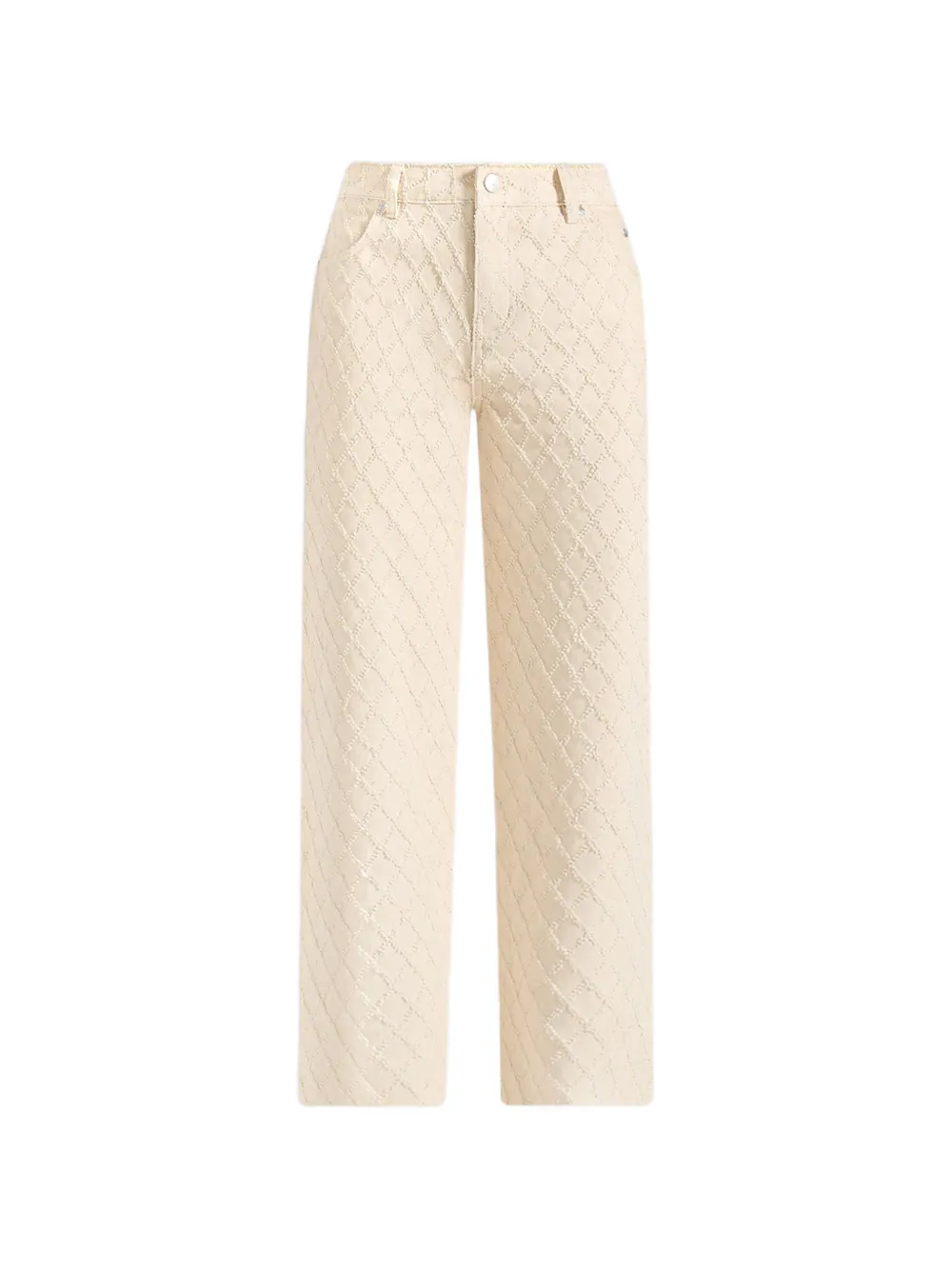 Manière De Voir Elyssa diamond stitch denim jeans