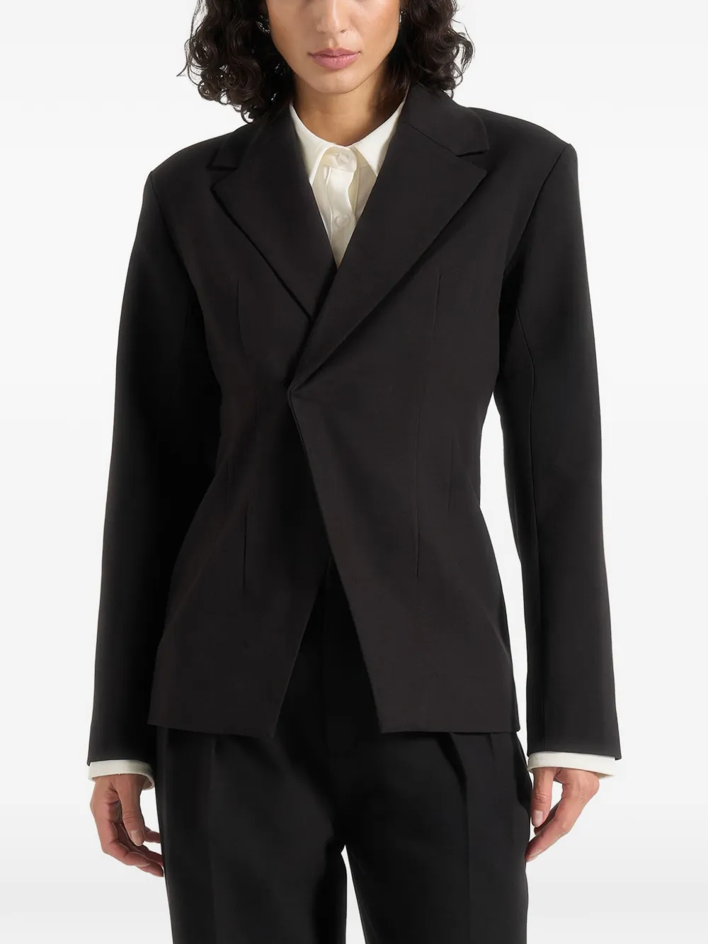 Manière De Voir Beatrice long-sleeve blazer - Nero