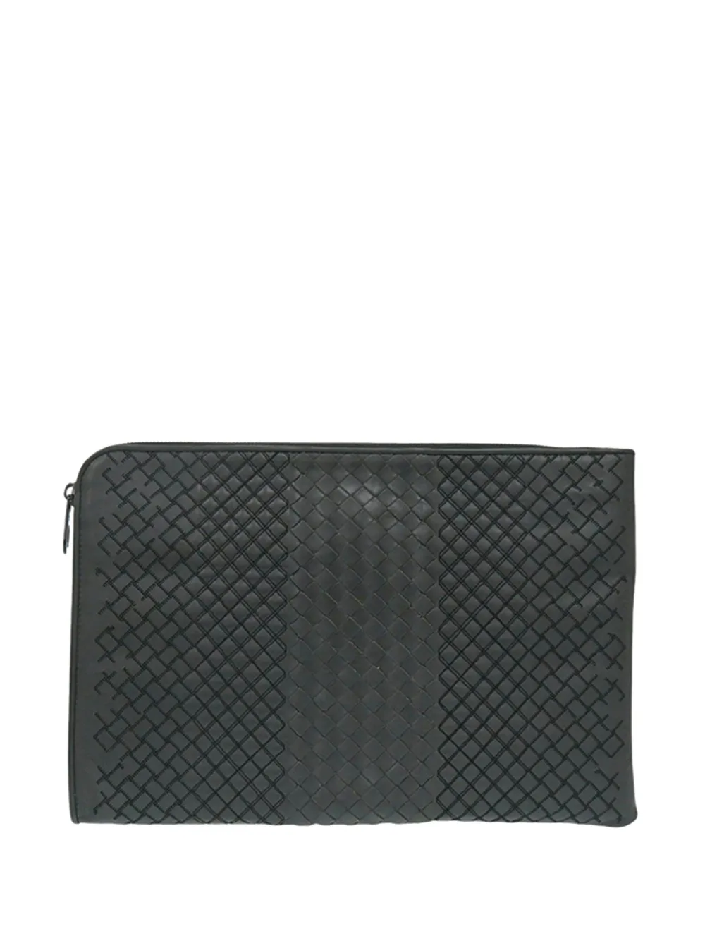 Bottega Veneta Pre-Owned 2012-2026 Nappa Intreccio Imperatore Zip clutch bag - Grey