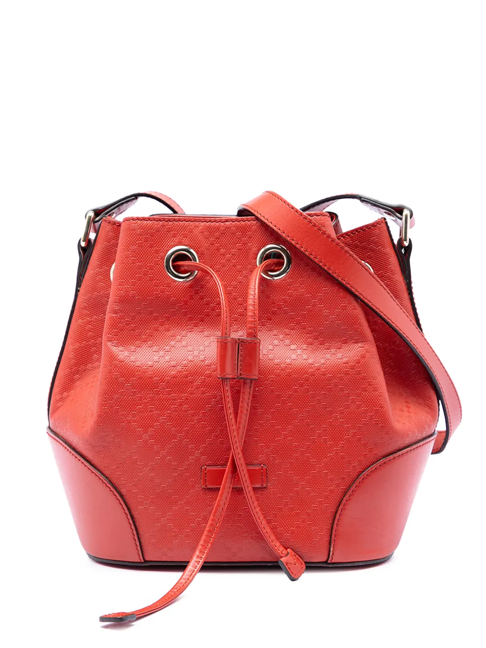 Gucci Pre-Owned 2016-2026 Diamante Leather Bright bucket bag - Rot
