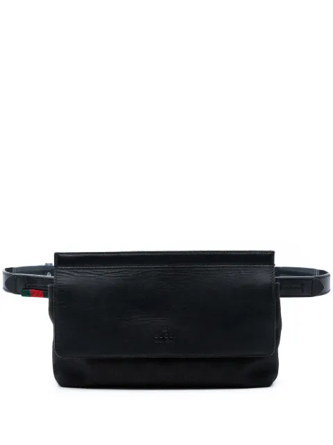 Gucci Pre-Owned 2016-2026 GG Canvas and Leather Web belt bag