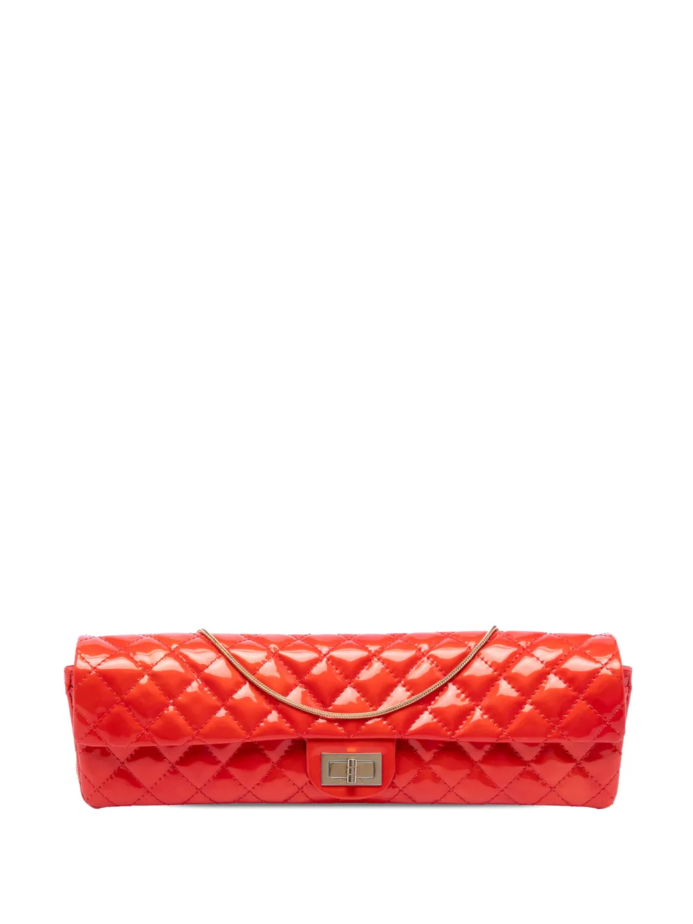 CHANEL Pre-Owned 2008-2009 Quilted Patent Reissue 2.55 East West Single Flap shoulder bag - Rosso