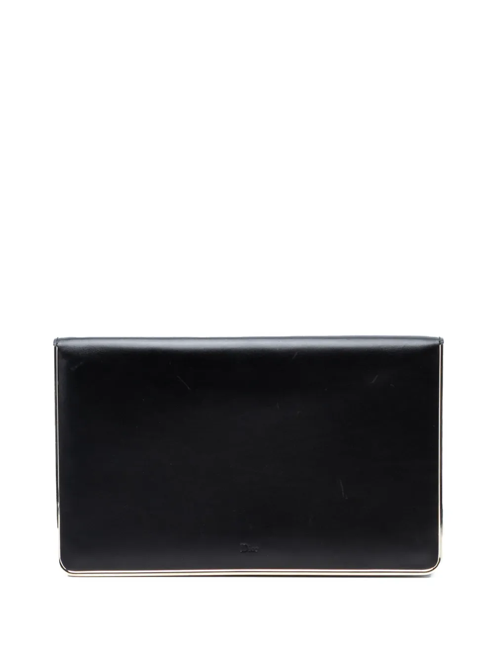 Christian Dior Pre-Owned 2003 Metal Trimmed Smooth Calfskin clutch bag - Nero