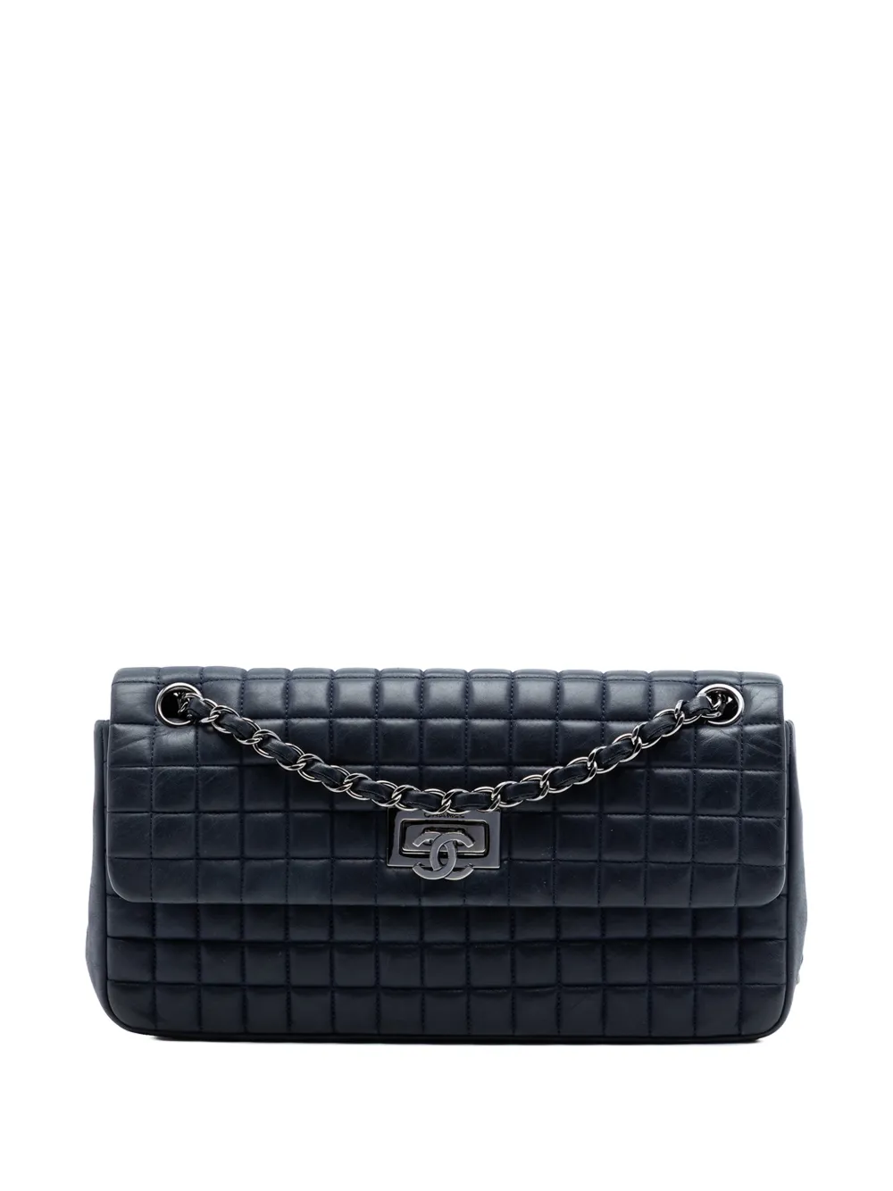 CHANEL Pre-Owned 2014-2015 Chocolate Bar Iridescent Calfskin Bubble Flap shoulder bag - Blau