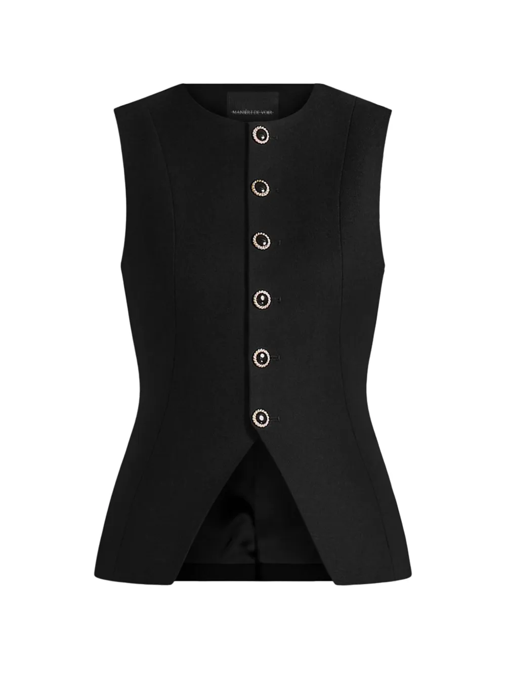 Manière De Voir Maisie buttoned vest - Schwarz