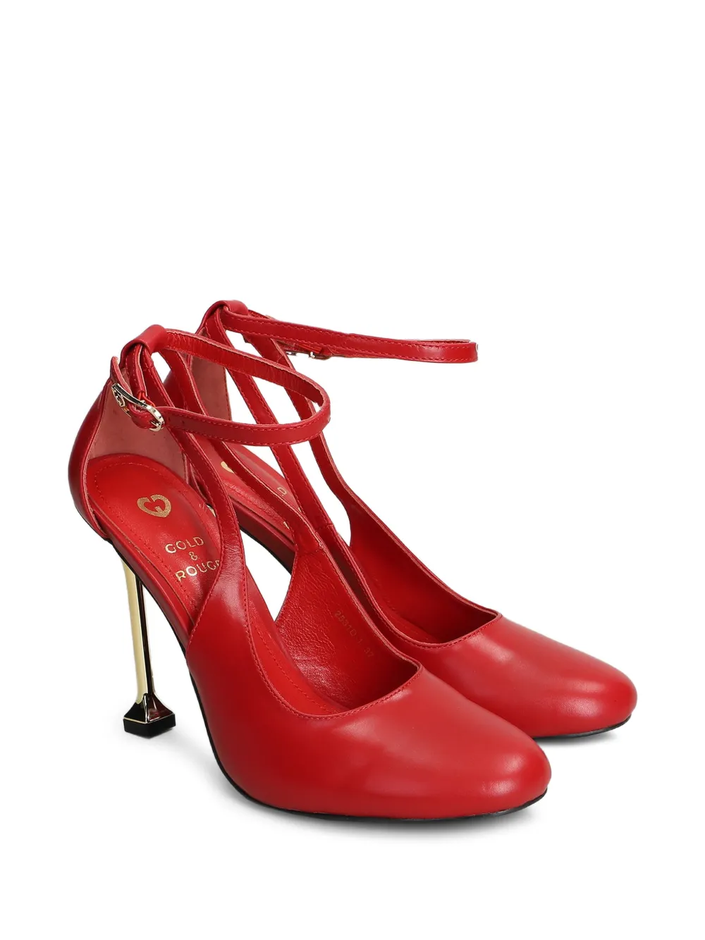 Gold & Rouge Biscuit sandalen met enkelbandje Rood