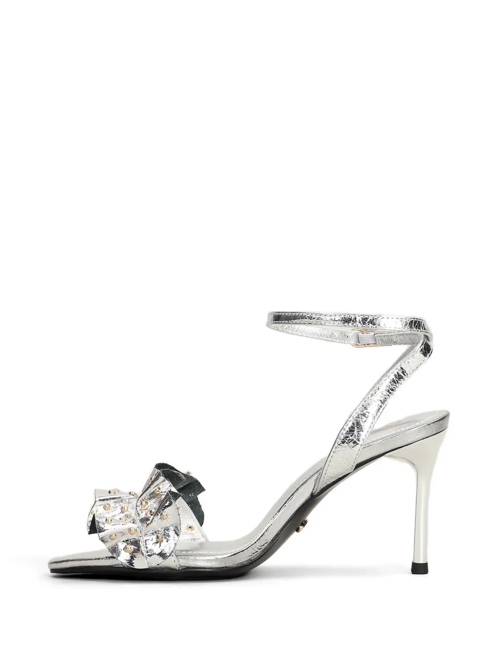 Gold & Rouge Layna sandalen met ruches en studs Zilver