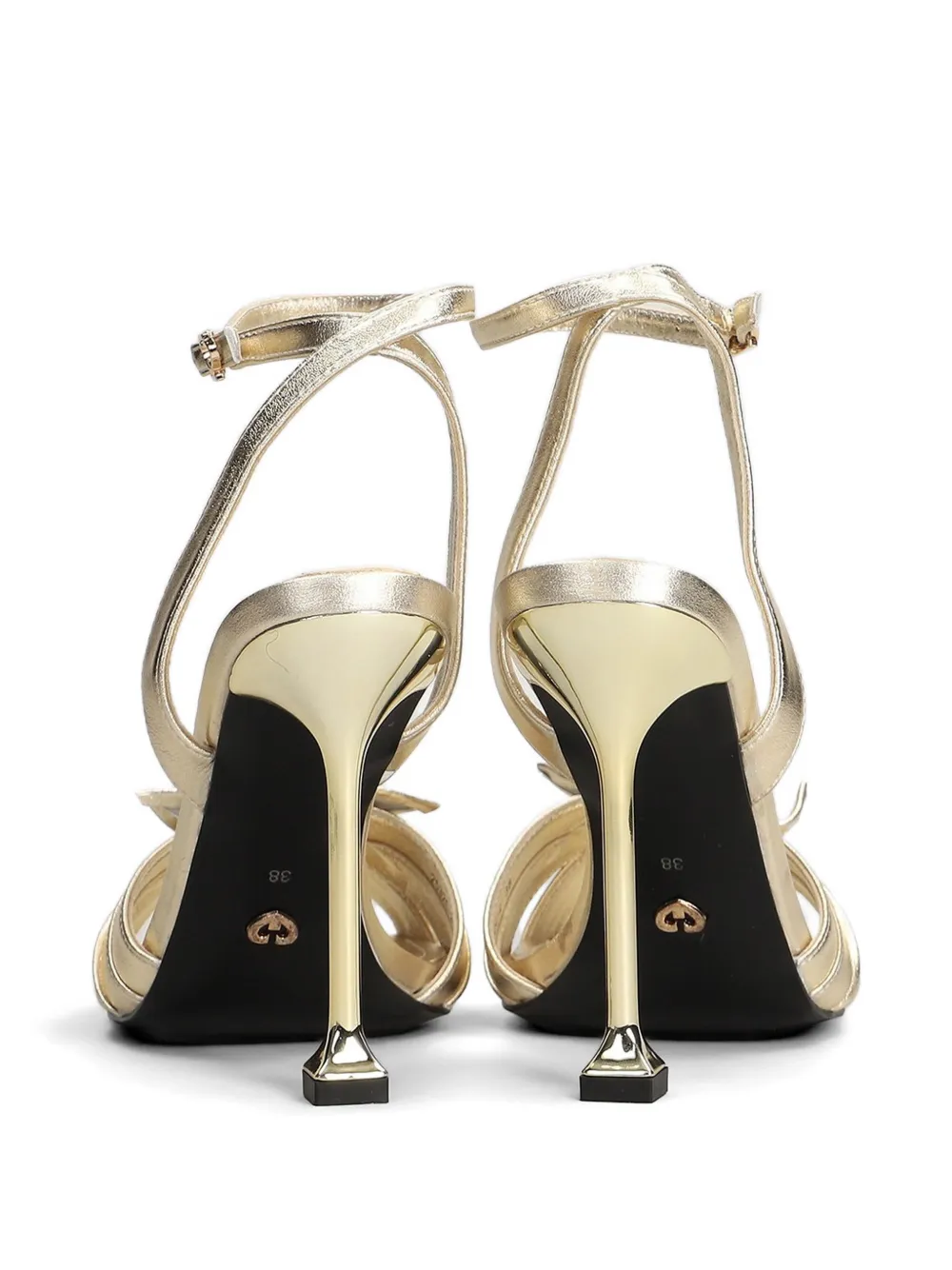 Gold & Rouge Naisa-M metallic sandalen met strikdetail Goud