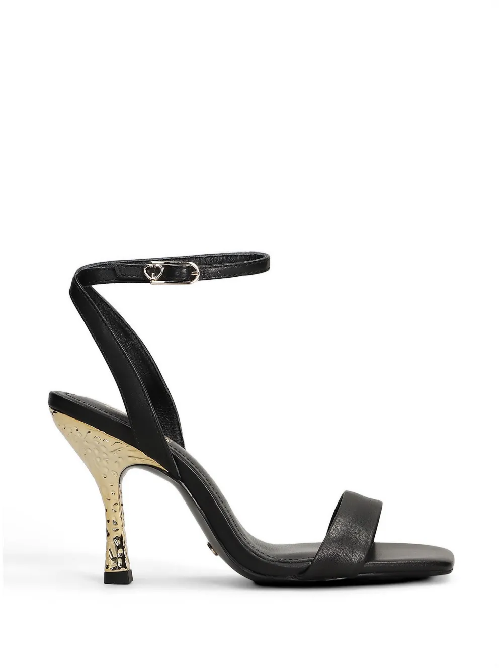 Gold & Rouge Biscuit embossed-heel sandals - Nero