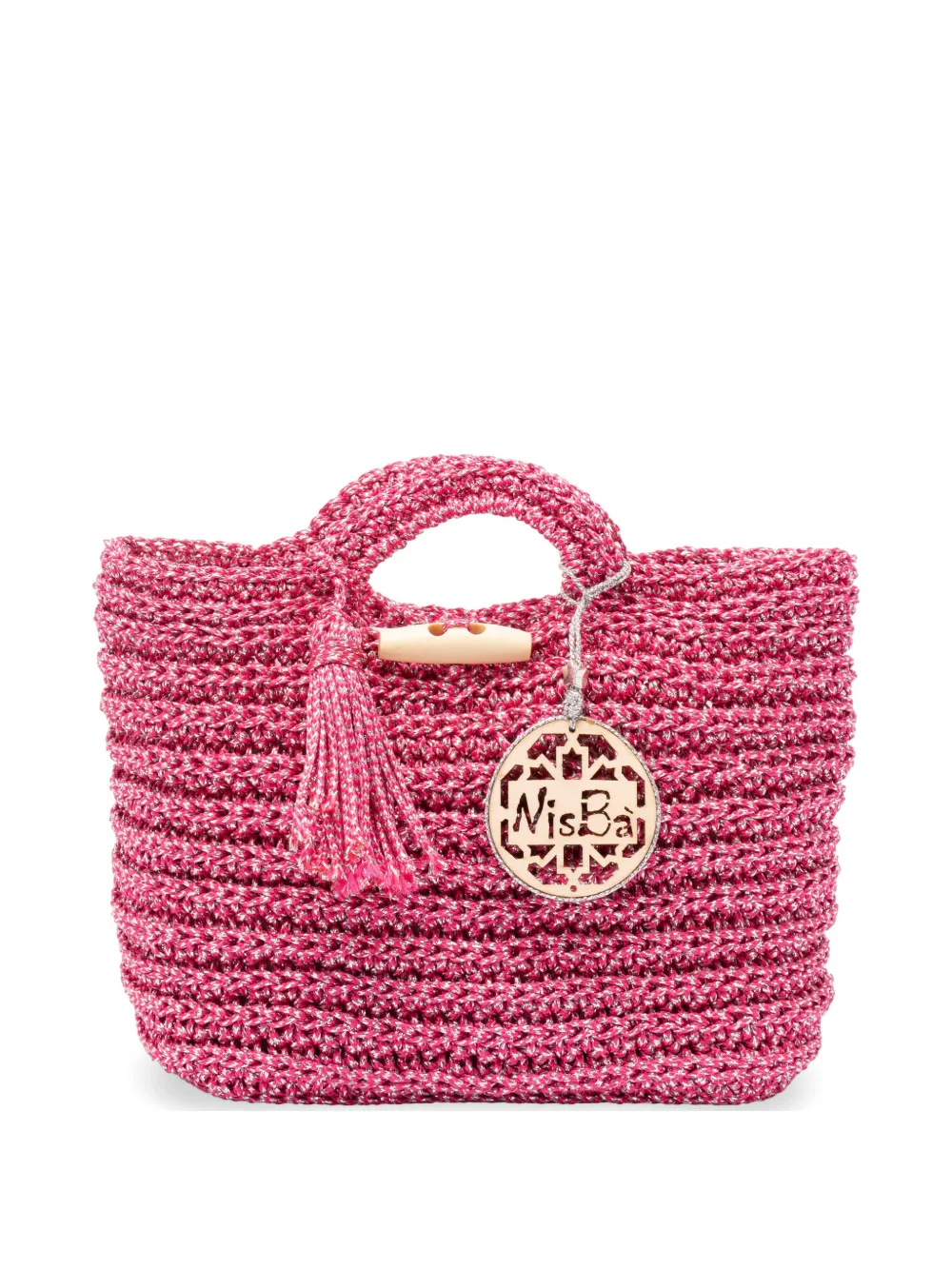 NisBà Borsa tote con nappa - Rosa