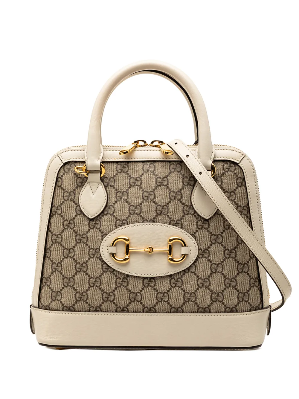 Gucci Pre-Owned 2000-2015 Small GG Supreme Horsebit 1955 satchel - Toni neutri
