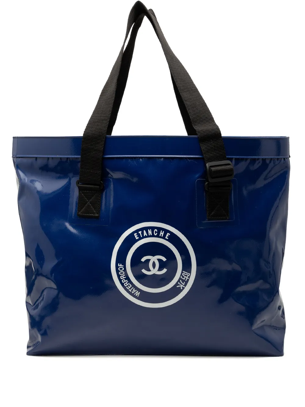 CHANEL Pre-Owned 2000-2002 CC Vinyl tote bag - Black