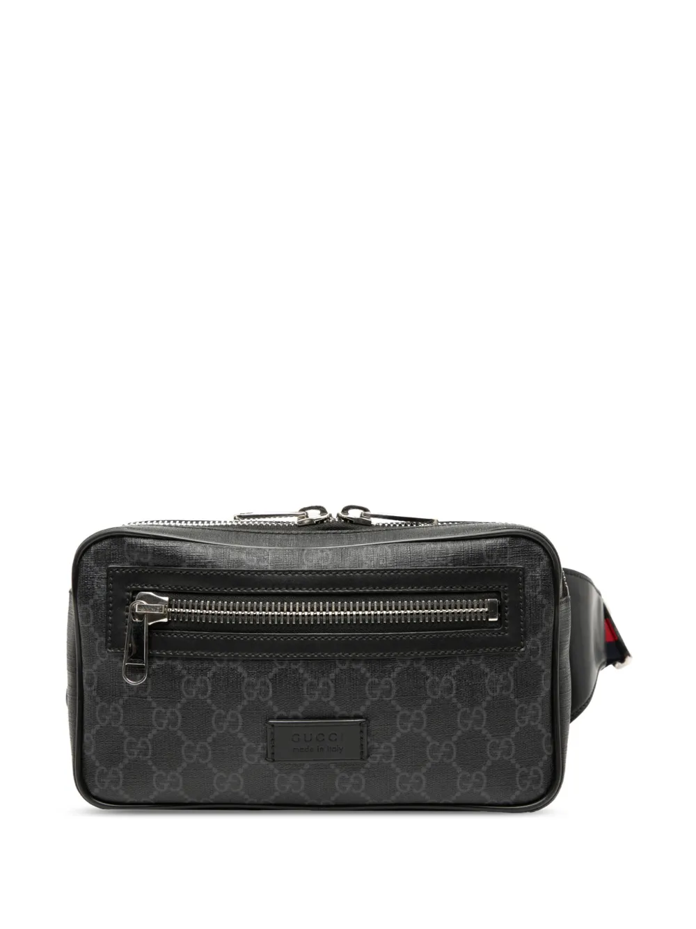 Gucci Pre-Owned 2016-2025 Small GG Supreme Web belt bag - Nero