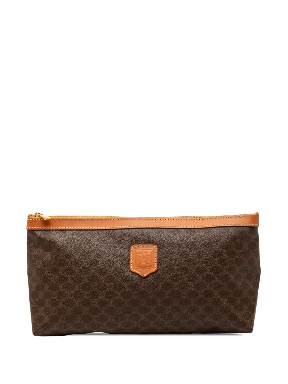 Celine Pre-Owned 2000-2025 Macadam Coated Canvas clutch bag - Marrone