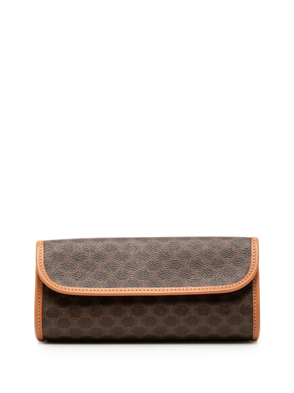 Celine Pre-Owned 20th Century Macadam Coated Canvas clutch bag - Braun