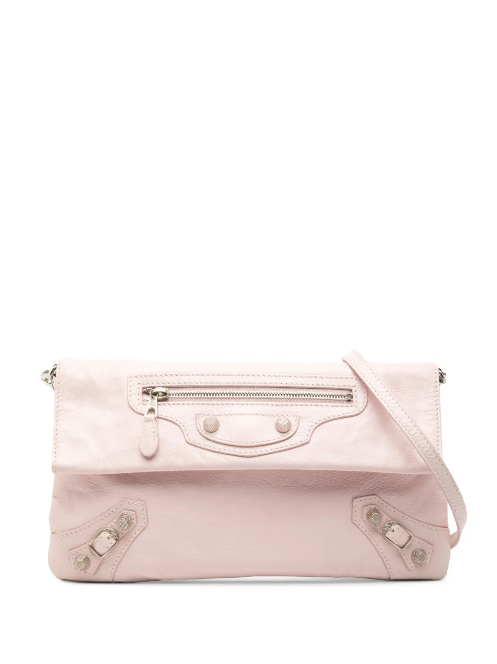Balenciaga Pre-Owned 2014 Lambskin Motocross Giant 12 Envelope Clutch With Strap crossbody bag - Rosa