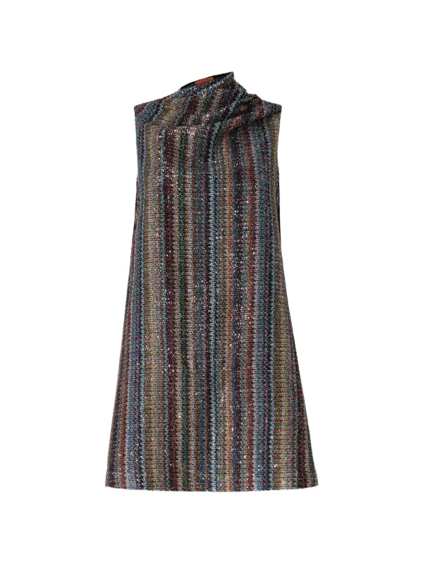 Missoni Sequin-embellished Zigzag Dress in Blue