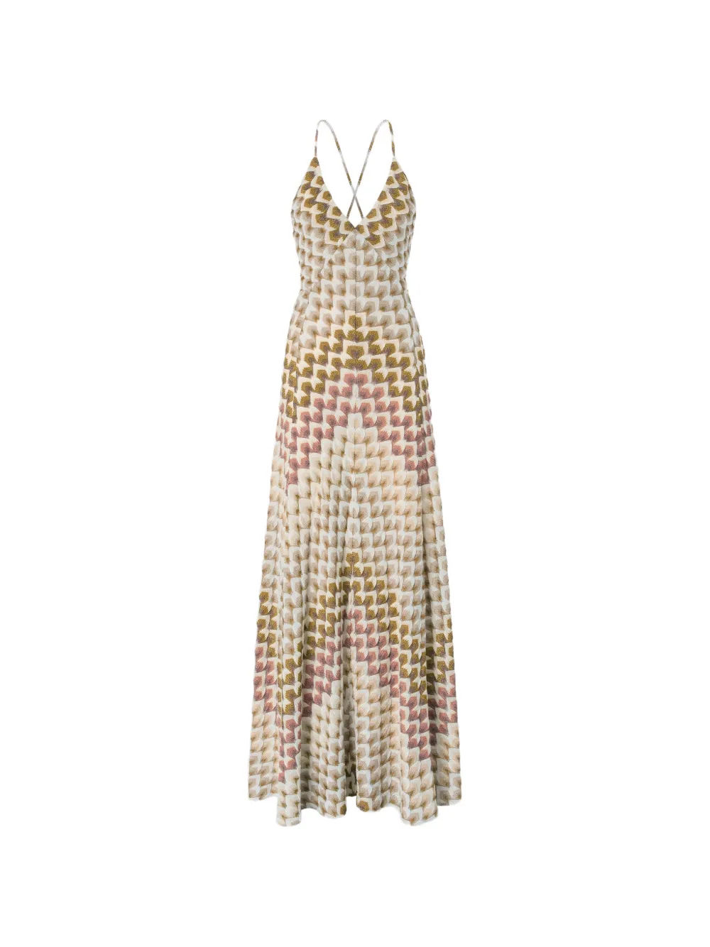Missoni Abito con scollatura posteriore e motivo a zig zag - Toni neutri