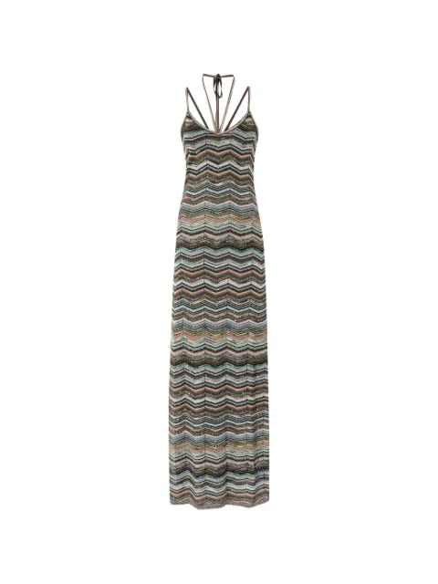 Missoni Zigzag-knit sequin-embellished dress