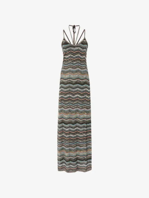 Missoni Zigzag-knit sequin-embellished dress