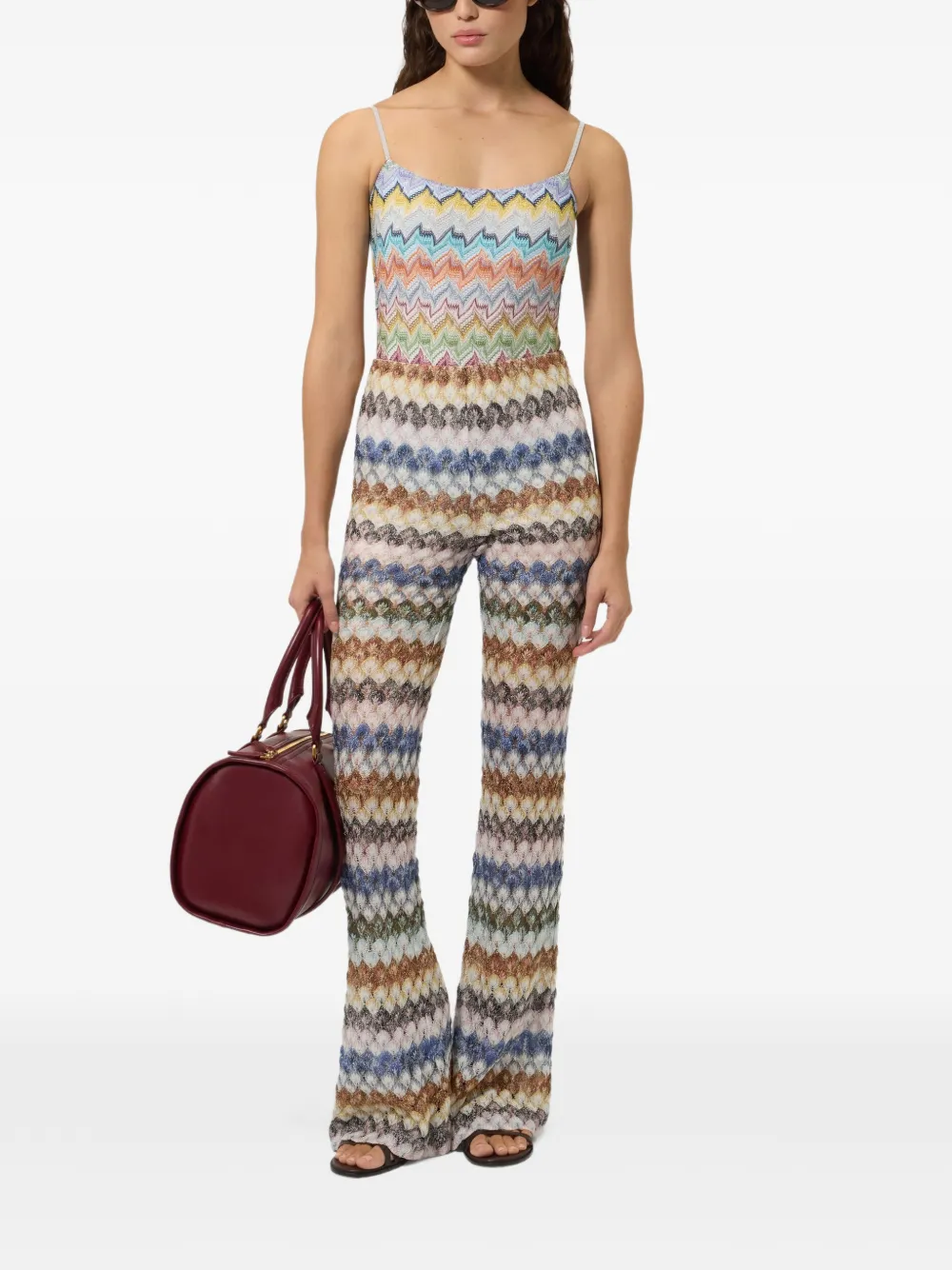 Missoni Flared broek met dégradé kant Beige
