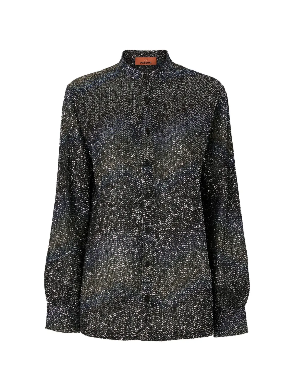 Missoni sequin-embellished zigzag shirt - Black