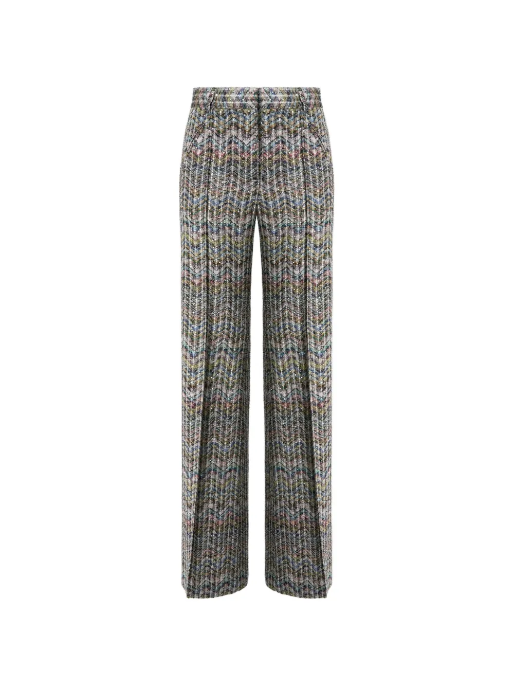 Missoni Broek verfraaid met pailletten en zigzag-patroon Groen