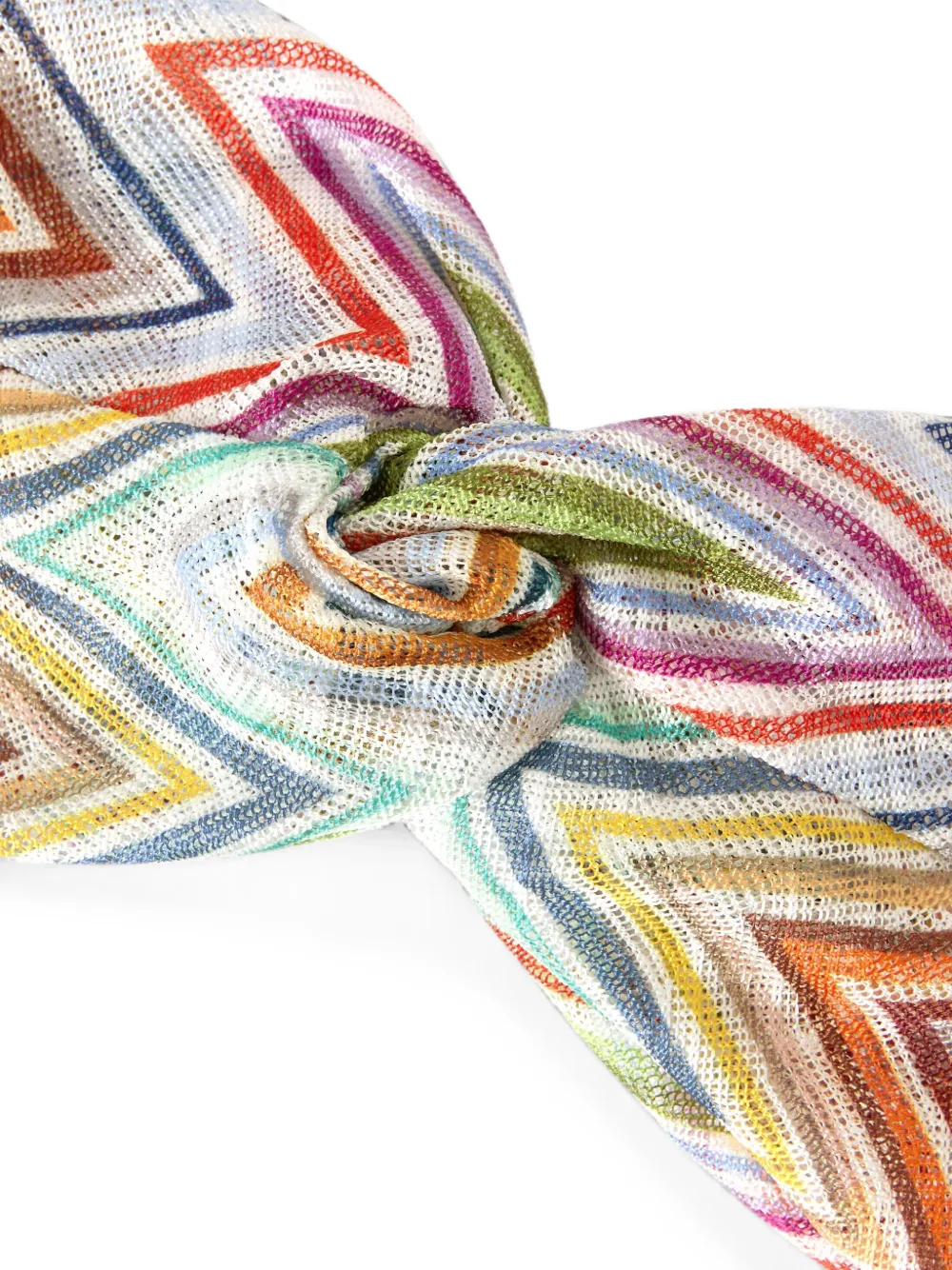 Missoni Hoofdband met zigzag-patroon Wit