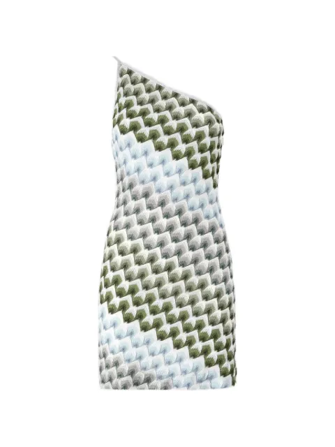 Missoni Vestido de tricô chevron ombro único