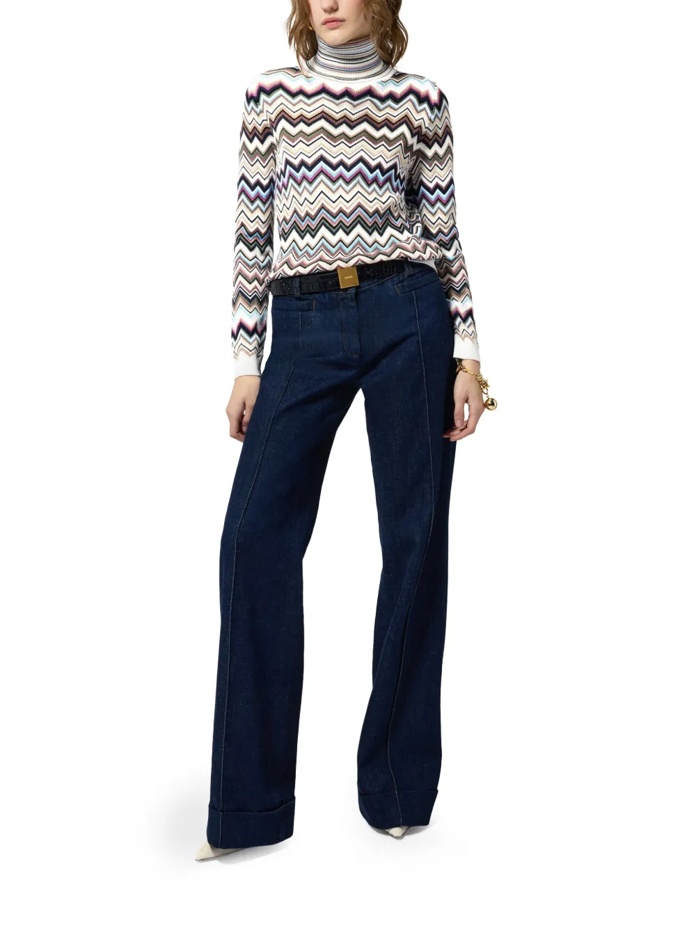 Missoni Coltrui met zigzagpatroon Wit