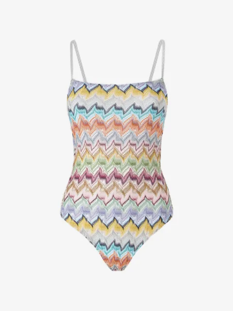 Missoni zigzag-knit swimsuit