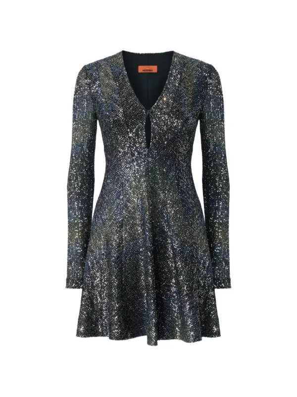Missoni Sequin-embellished V-neck Dress in Black