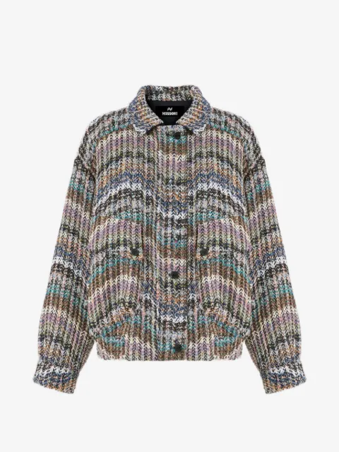 Missoni Zigzag-knit sequin-embellished jacket