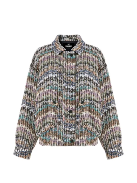 Missoni chamarra bomber oversize con lentejuelas