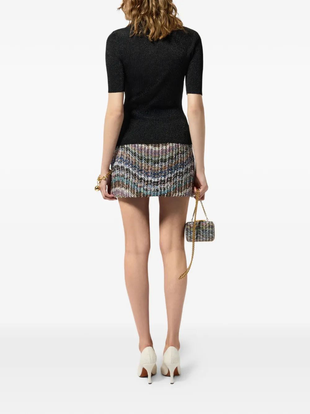 Missoni Ribgebreide trui Zwart